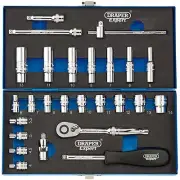 Draper Metric Socket Set 1/4"D 26 Piece Deep & Standard Length 16476