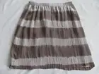 Eileen Fisher Shibori Striped Silk Pull-On Skirt- Mocha/Brown-Size Med -NWT $218
