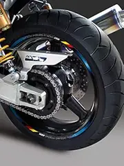 MDF RIM-10M-T3BU-16 Rim Stripe, Delicolor, Blue, 0.4 inch (10 mm) Wide, Two Wheels, 16 inch (15 mm)