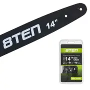 8TEN 14" Chainsaw Guide Bar & Chain .043 3/8 50DL for Stihl 017 009 018 023 020