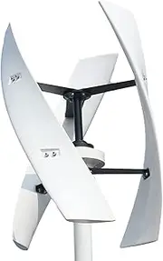 Vertical Wind Turbine Generator, 3 Blades 12v 24v 48v, Hybrid Wind Turbine Generator with Controller for Home Outdoor Garden Boat Marine (White)