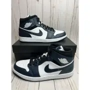 Nike Air Jordan 1 Mid Dark Teal GS Size 5.5Y Navy Blue White 554725 411 Rare