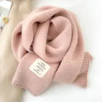 在飛比找ETMall東森購物網優惠-淡粉色冬季小眾柔軟兒童寶寶圍巾