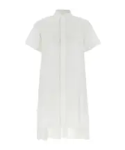 pleated shirt dress 1,2 White