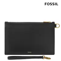 在飛比找Yahoo奇摩購物中心優惠-FOSSIL Wristlet 真皮手拿包-黑色 SLG15