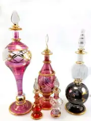 Vintage Handmade Egyptian Perfume Bottle bottles made pre 1995 JCE17 21