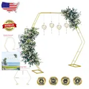 Portable 7.2FT Gold Arch Backdrop Stand - Easy Assembly for Any Celebration