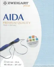 Precut Zweigart Stern-Aida 14 count Light Blue 3706/503
