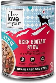 I and love and you Beef Booyah Stew Grain Free Canned Dog Food, 13 Oz (Pack of 12)