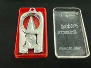 Silver Handy Folding Pocket Travel Scissors in Case Portable Multi use KEYCHAIN