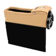 Car Seat Storage Box Cup Drink Holder Organizer Auto Gap Pocket Stowing Tidying For Phone Pad Card Coin Beige Master Driving