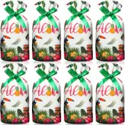 50 Pcs Hawaiian Gift Bags Hawaiian Drawstring Small Bags Aloha Candy Bags Luau P
