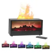 Flame Oil Diffuser, Fireplace Flame Humidifier,150ml Aromatherapy 717black