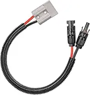 KUGONTC 600V 50AMP 8AWG Anderson Plug to Solar Panel Cable Wiring Adaptor Connector,30cm 12V Solar Plug Connection AdaptorWith Protective housing