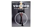 4 x Womens Voodoo 15 Denier Glam Shimmer Tights Hosiery Black Stockings