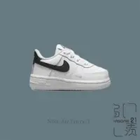 在飛比找蝦皮商城優惠-NIKE FORCE 1 LOW SE 童鞋 白黑 黑勾 F