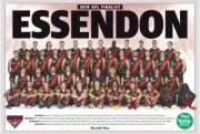 ESSENDON BOMBERS AFL FOOTBALL CHAMPION TEAM PLAYER POSTER,BARGAIN,1