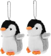 ERINGOGO 2pcs Cute Plush Penguin Keychain Adorable Stuffed Animal Charms for Bags Decor Cartoon Penguin Pendant Present for Soft Lightweight Plush Keychains