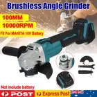 Brushless 100mm 4'' Angle Grinder Replace Body For Makita 18V Battery DGA504Z