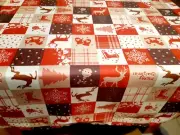 Rectangle 160cm*300cm "Merry Christmas" Printed Polyester tablecloth