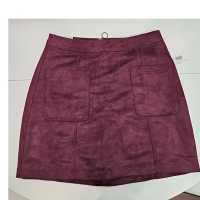 OLD NAVY velvet Skirt SIZE 0 Burgundy