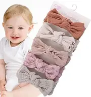 Head Bows for Baby Girls | Baby Headband Bows | Elastic Head Wrap Hair Accessories, Stretchy Soft Knot Headbands for Photo Booth Props