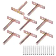 8-Pack Floating Shelf Brackets, 3 Inch Blind Shelf Supports [Gold]