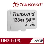 【TRANSCEND 創見】USD300S MICROSDXC UHS-I U3 V30/A1 128GB 記憶卡(TS128GUSD300S-A附轉卡)