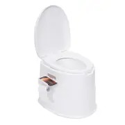 Portable Toilet Bowl Extra Strong Durable Support Adult Senior White
