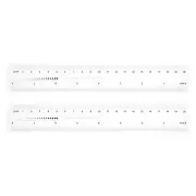 2pcs Film Ruler 8 Inch 1mm Scale PET Covered Flexible Straight Ruler