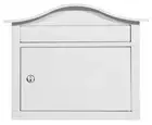 Saratoga Galvanized Steel Locking Wall Mount Mailbox 2550W-10 White Medium Capac