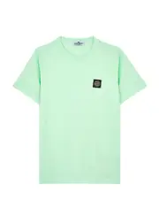 Stone Island Kids Logo Cotton T-shirt (14 Years) - Green Mint 14 years