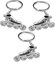 Parliky 3pcs Zinc Alloy Roller Skate Keychain Vintage Skate Pendants for Skating Enthusiasts Durable Inspirational Charm Keyrings for Disco Parties Backpack and Bag Accessories