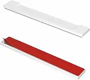 HRX STB Self-Adhesive Edge Fingerpull Door Handle - Screwless, Peel and Stick on Glass, Wood, Metal, Plastic - Sliding Doors Knob for Kitchen Fronts, Drawers & Dressers Panels - 2 Pack - White