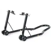 MOTORCYCLE REAR PADDOCK STAND HEAVY DUTY TRACK DAY GARAGE BLACK