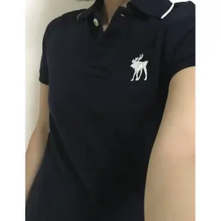 女生可穿 美國 abercrombie kids bluff mountain polo 麋鹿網眼POLO衫 青年版XL