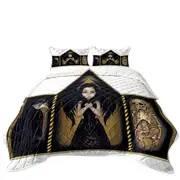 Dark Art Alchemy Angel Plague Mask Skelton Coverlet
