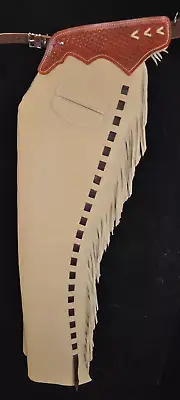 Custom Made Leather Chaps/Buckskin Shotgun Chaps/Made In USA