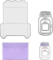 AFUNTA 3 Sets Die Cuts for Card Making, Envelope, Bottle & Lace Designs, Scrapbooking, Embossing Stencils