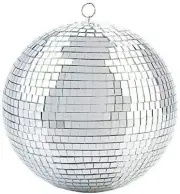 Mirror Disco Ball - 8-Inch Cool and Fun Silver Hanging Party Disco Ball –Big ...