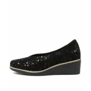 Django & Juliette UMME - DJ Black Sparkle Shoes Size 41 Wedge BNIB RRP $159