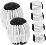 Hohopeti Washing Machine Laundry Balls 6 Pack 2-in-1 Hair Removal Balls Lint Remover Clothing Cleaning Balls Prevent Tangles Easy to Use