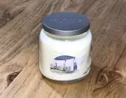 Scentsational Candle Clean Linen Scent Soy Wax Blend 19 oz Single Wick Glass Jar
