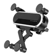 New Gravity Linkage Automatic Lock Air Vent Car Phone Holder Car Phone Mount For 4.0-6.7 Inch Smart Phone for iPhone 11 Samsung Galaxy Note 10 Xiaomi Redmi Note 8 Pro SILVER COLOR