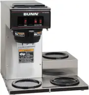 VP17-3, 12-Cup Low Profile Pourover Commercial Coffee Maker, 3 Lower Warmers, 13