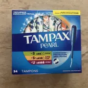 Tampax Pearl Tampons TriplePack 34 Ct Super/Super Plus/Ultra Unscented