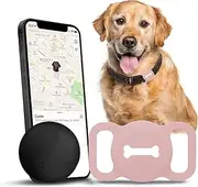 Nasuanata Tracker, Without ABO Position Tracker with Silicone Case, No GPS Device for Monitoring, Works with Find My (iOS Only) (Pink)