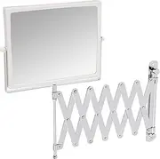 JERDON Two-Sided Swivel Wall Mount Mirror - Vanity Mirror with 5X Magnification & 30 inch Wall Extension - Model J2020C