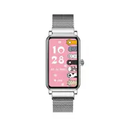 ZX19 Smart Watch Women Fashion Watch Sports Fitness Tracker Heart Rate Blood Pressure Oxygen Female Cycle Monitor Smartwatch - Silver