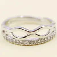 在飛比找樂天市場購物網優惠-925純銀戒指 鑲鑽銀飾-眼鏡造型時尚精緻韓國流行母親節生日